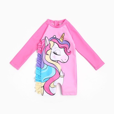 Купальный костюм детский Крошка Я «Единорог», рост 86-92 см, розовый