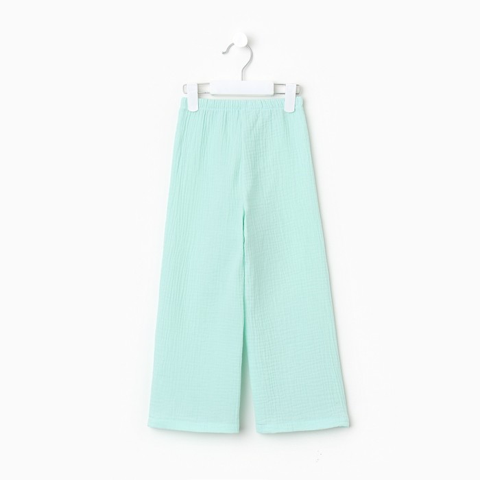 Комплект (блузка и брюки) для девочки MINAKU цвет бирюзовый, рост 134 см - фото 1907677071