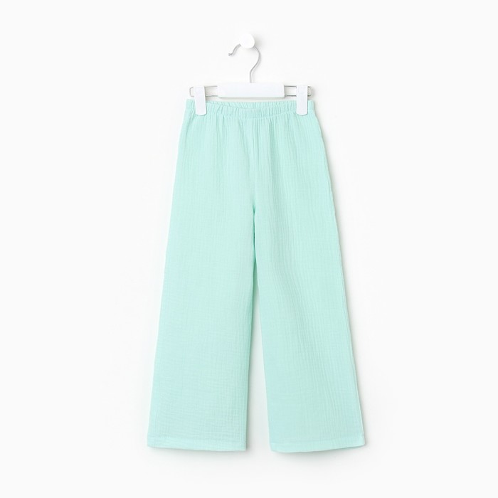 Комплект (блузка и брюки) для девочки MINAKU цвет бирюзовый, рост 134 см - фото 1907677068