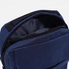 Сумка слинг мужская из текстиля, с USB, цвет синий - Фото 6