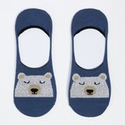 Носки-подследники детские «Мишка», синие, размер 18-20 - фото 42011227