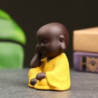 Фигурка "Будда", 7х5 см, желтая - фото 9469801