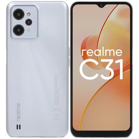 Смартфон Realme C31, 6.5", 4 Гб, 64 Гб, 13 Мп, 5 Мп, 5000 мАч, серебристый 9544439