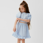 Комплект для девочки (топ, юбка) KAFTAN, размер 32 (110-116 см), цвет голубой - Фото 4