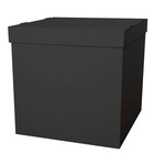 Коробка 60х60х60 см, чёрная с крышкой, 1шт. - Фото 3