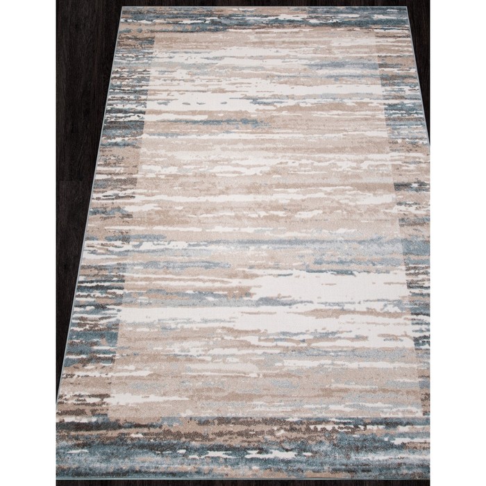 Ковёр прямоугольный Merinos Naturel, размер 100×200 см, бежевый/голубой
