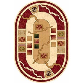 

Ковёр овальный Olympos d077, размер 300x500 см, цвет cream-red