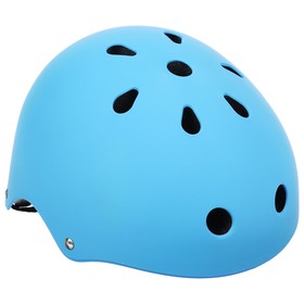 Шлем защитный детский ONLYTOP, без регулировки, обхват 55 см, цвет синий