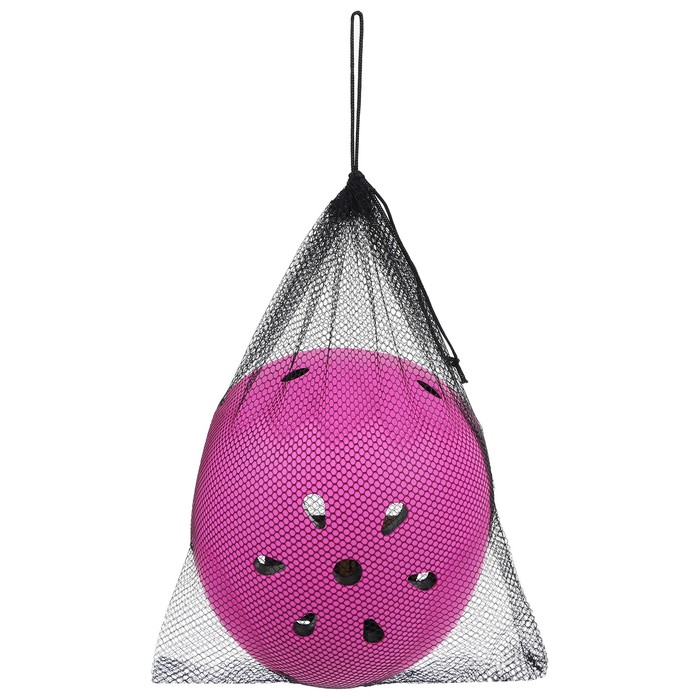 Шлем защитный детский ONLYTOP, без регулировки, обхват 55 см, цвет розовый