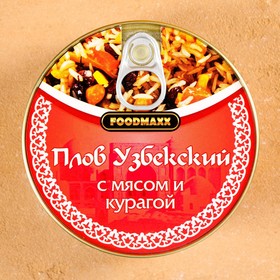 Плов узбекский «Праздничный» с мясом и курагой, 325 г, консервированный