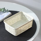 Лоток «Бязь», 12×17×7 см, цвет белый ротанг - Фото 2