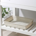 Лоток «Бязь», 35,5×26×7 см, цвет белый ротанг - Фото 1