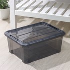 Контейнер для хранения с крышкой IDEA «Кип», 11 л, пластик, 37.5×28.5×16 см, чёрный, прозрачный - Фото 3