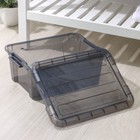 Контейнер для хранения с крышкой IDEA «Кип», 11 л, пластик, 37.5×28.5×16 см, чёрный, прозрачный - Фото 4