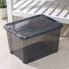 Контейнер для хранения с крышкой IDEA «Кип», 15.5 л, пластик, 37.5×28.5×23 см, чёрный/прозрачный - Фото 3