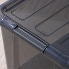 Контейнер для хранения с крышкой «Кип», 15,5 л, 37,5×28,5×23 см, цвет чёрный прозрачный - Фото 4