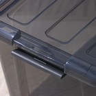 Контейнер для хранения с крышкой «Кип», 15,5 л, 37,5×28,5×23 см, цвет чёрный прозрачный - Фото 5