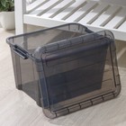 Контейнер для хранения с крышкой IDEA «Кип», 15.5 л, пластик, 37.5×28.5×23 см, чёрный/прозрачный - Фото 6