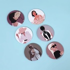 Зеркало карманное «ДЕВУШКИ», d=7.5 см, PVC - коробка, рисунок МИКС - Фото 4