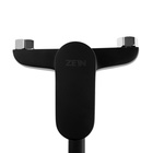 Смеситель для ванны ZEIN Z4052, излив 27 см, картридж 40 мм, с душевым набором, черный/хром - Фото 10