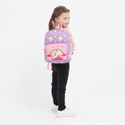 Рюкзак детский на молнии, 3 наружных кармана, цвет фиолетовый/розовый - фото 12117205