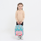 Рюкзак детский на молнии, 3 наружных кармана, цвет бирюзовый/розовый - Фото 5