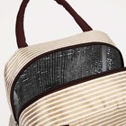 Термосумка на молнии 7.3 л, цвет бежевый - Фото 3