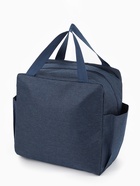 Термосумка на молнии, объём 8.7 л, 2 наружных кармана, цвет синий - Фото 1