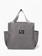 Термосумка на молнии, объём 8.7 л, 2 наружных кармана, серая - Фото 1