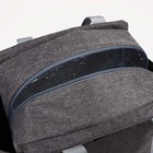 Термосумка на молнии, объём 8.7 л, 2 наружных кармана, серая - Фото 3