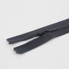 Молния потайная, №3, неразъёмная, потайная, замок автомат, 60 см, цвет тёмно-серый, цена за 1 штуку - Фото 2