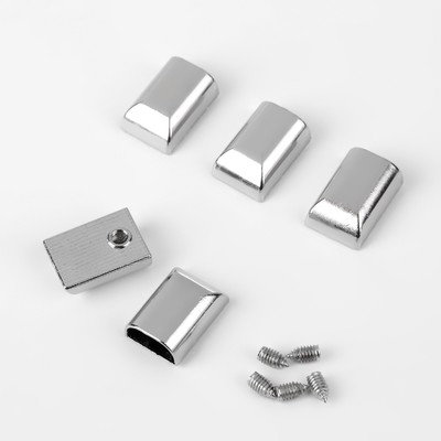 Наконечники для молний, 11 мм, 15×11×6 мм, 5 шт., цвет никель