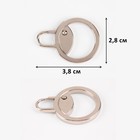 Пуллер для молнии, металлический, 3.8×2.8 см, 5 шт., цвет никель - Фото 2