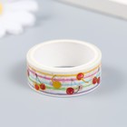 Клейкая лента бумага "Фруктовая свежесть" н-р 10 шт шир.-1,5см дл.-3м 4,3х8,2х8 см - фото 22117054