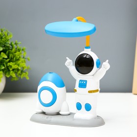 Настольная лампа "Астронавт" LED 3Вт USB АКБ синий 7х13,5х25,5 см