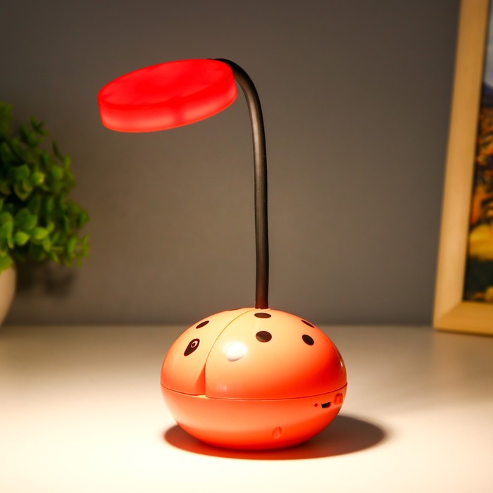 Настольная лампа "Жучок" LED 3Вт USB АКБ МИКС 8,5х8,5х25,5 см RISALUX - фото 1928134639