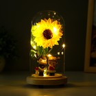 Ночник колба "Цветок" LED от батареек 3хLR44 10х10х18.5 см RISALUX - Фото 3