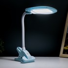 Настольная лампа "Лантрес" LED 3,5Вт USB голубой 8,8х11х47 см RISALUX - Фото 2