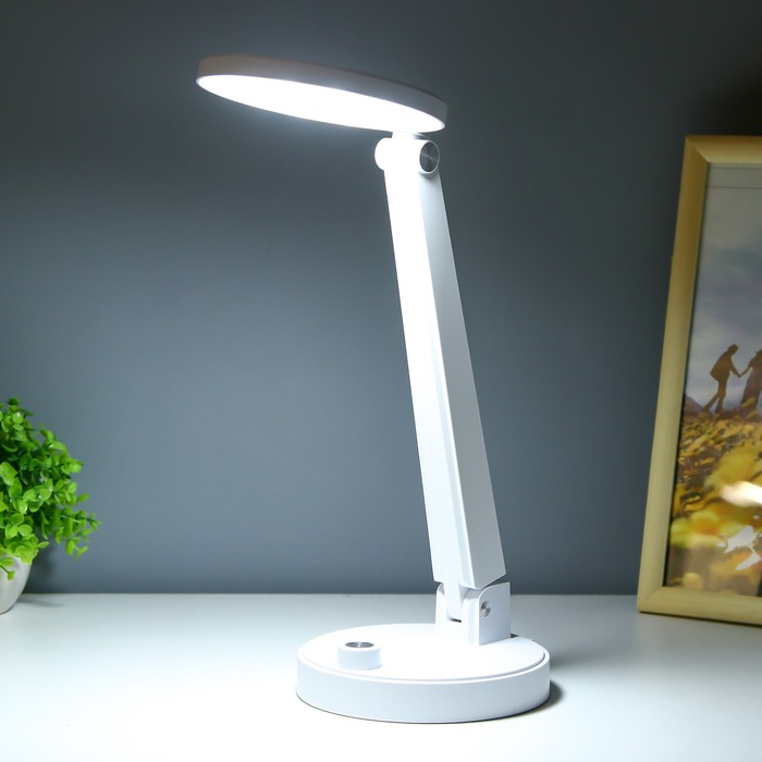 Настольная лампа "Алтрум" LED 4Вт USB АКБ белый 15x15x36 см RISALUX - фото 1910613871
