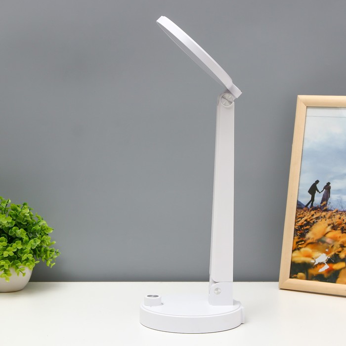Настольная лампа "Алтрум" LED 4Вт USB АКБ белый 15x15x36 см RISALUX - фото 1894470446