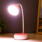 Настольная лампа "Лайни" LED 2Вт USB АКБ розовый 10,5x10,5x37 см RISALUX - Фото 3