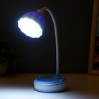 Настольная лампа «Лайни» LED 2 Вт USB АКБ синий 10.5×10.5×37 см RISALUX - Фото 4