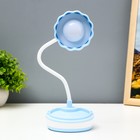 Настольная лампа «Лайни» LED 2 Вт USB АКБ синий 10.5×10.5×37 см RISALUX - Фото 7