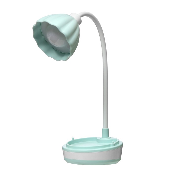 Настольная лампа "Лайни" LED 2Вт USB АКБ зёлёный 10,5x10,5x37 см RISALUX - фото 1907679276