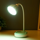 Настольная лампа "Лайни" LED 2Вт USB АКБ зёлёный 10,5x10,5x37 см RISALUX - Фото 4