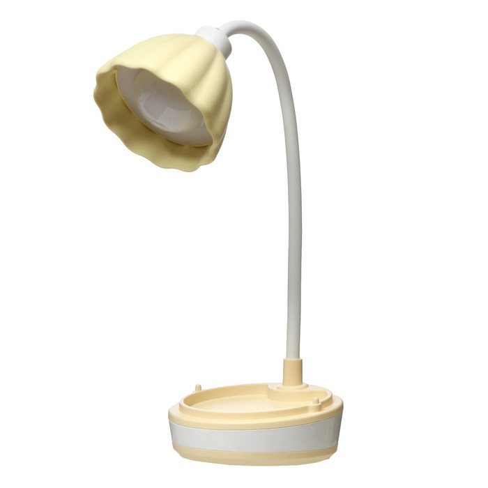 Настольная лампа "Лайни" LED 2Вт USB АКБ жёлтый 10,5x10,5x37 см RISALUX - фото 1907679289