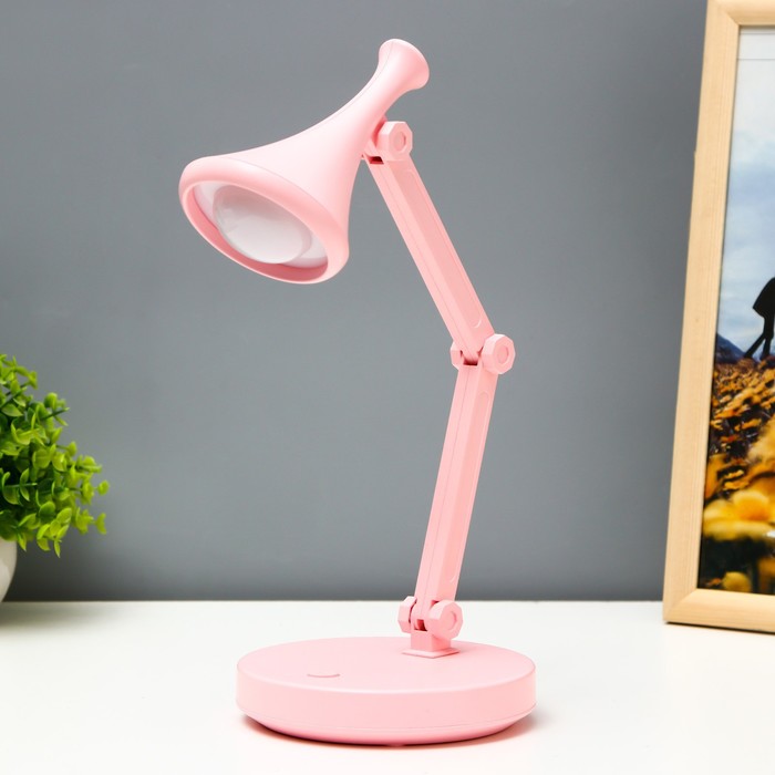 Настольная лампа "Джамбо" LED 2Вт USB АКБ розовый 13x13x34,5 см RISALUX - фото 1907679305