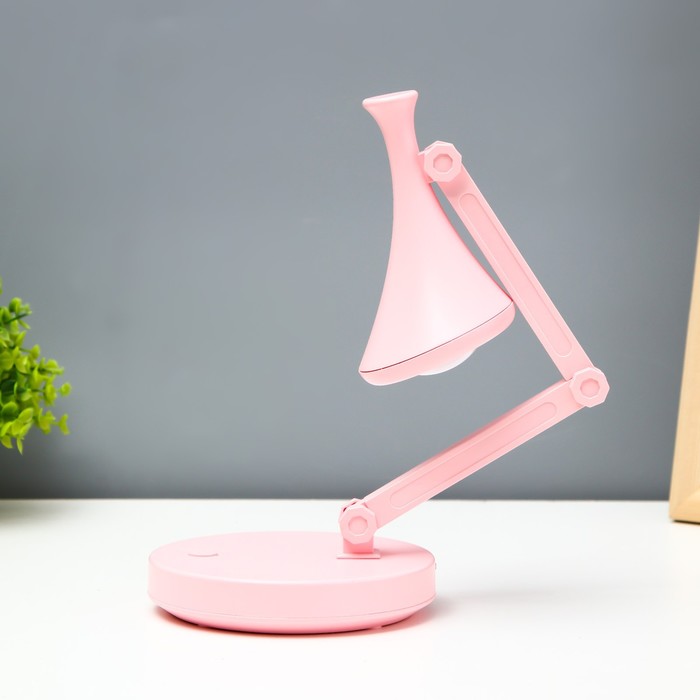 Настольная лампа "Джамбо" LED 2Вт USB АКБ розовый 13x13x34,5 см RISALUX - фото 1907679311