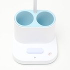 Настольная лампа сенсорная "Классен" LED 3Вт АКБ USB бело-голубая 14х13,5х57 см RISALUX 9348344