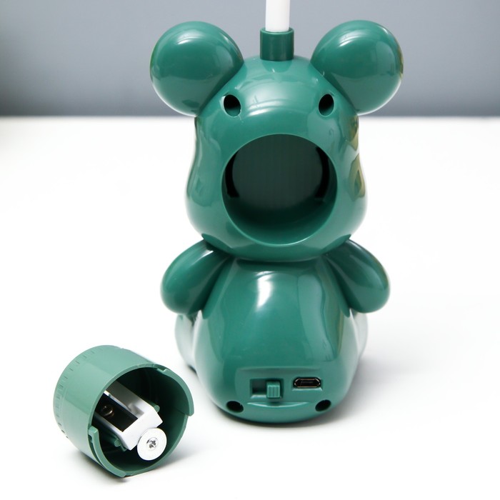 Настольная лампа с точилкой "Мишка" LED 2Вт USB АКБ МИКС 7х7х30 см RISALUX - фото 1907679419